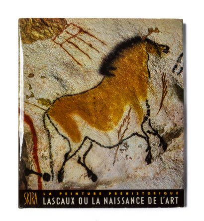 BATAILLE Georges. Lascaux. Skira, 1955. In-4 square, paperback. First edition. Autograph...