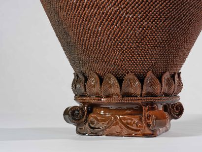 Mexique, Michohacan Marciana 
Glazed terracotta Date of creation : 2021 H 112 W 70...