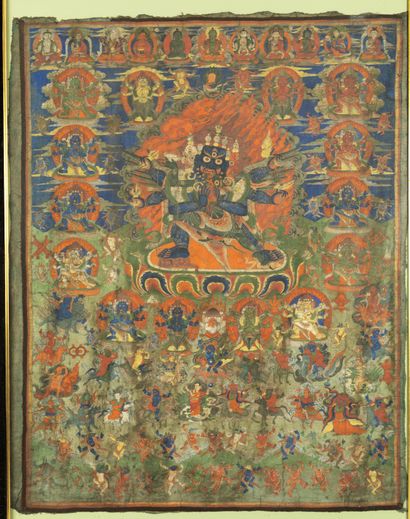 ﻿Vakrakila / Heruka 
Tibet ca 19° siècle...