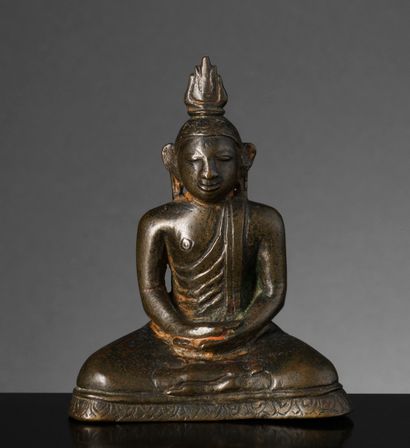 ﻿Buddha 
Sri Lanka, ca 15°-16° siècles 
Alliage...