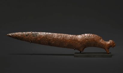 Rare ceremonial knife representing a long-tailed...