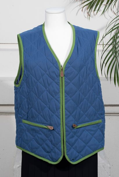 HERMÈS PARIS 
Paddock sleeveless vest, blue...