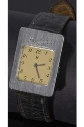 HERMES PARIS, circa 1980 
Rectangular watch...