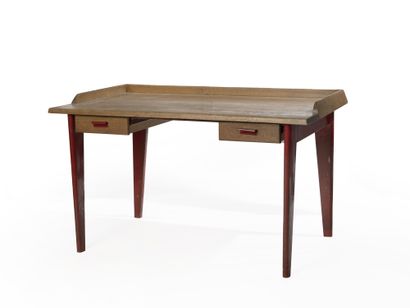 JEAN PROUVÉ Rare variante de la table-bureau «Dactylo»circa 1941Réalisation ... JEAN... Gazette Drouot