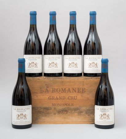 6 bouteilles La Romanée Comte Liger-Belair 2002