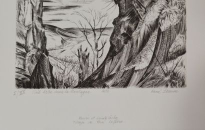 null René IZAURE (1929 - 2014)
Old tree in the mountain
Black etching titled, numbered...