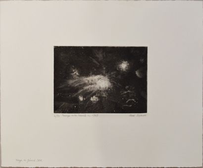 null René IZAURE (1929 - 2014)
Passage of the comet or 1929
Engraving numbered 6/30,...