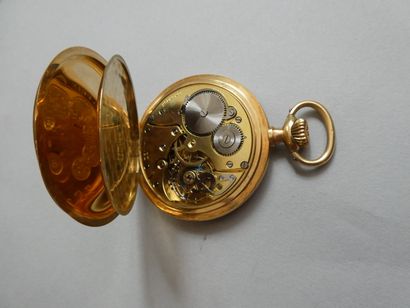 null ZENITH.
Pocket watch in 750-thousandths gold 
Gross weight: 80.7 g (missing...