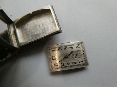null OMEGA
Men's wristwatch, silver case, width 22 mm, case no. 8566032, Bréguet-type...