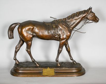 Alfred BARYE (1839-1882) Cheval "Vermouth" En bronze à patine brune Alfred BARYE...