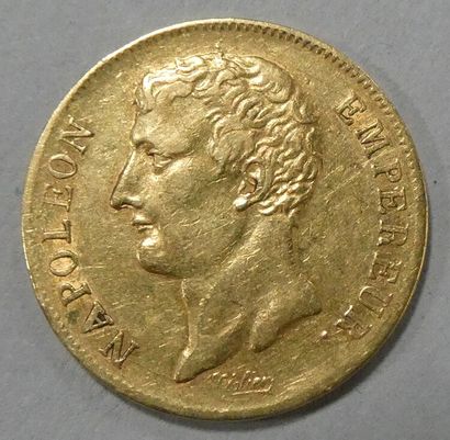null FRANCE. Pièce de 20 francs or République Française et Napoléon Empereur An XII...