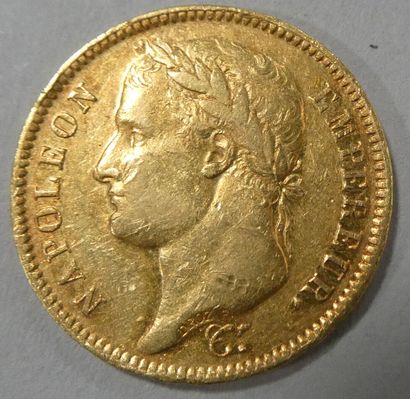 null FRANCE. Pièce de 40 francs or Napoléon Ier 1808 M (Toulouse). Poids : 12,9 g....