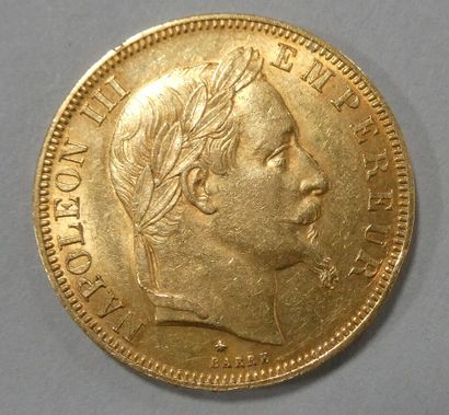 FRANCE. Pièce de 50 francs or Napoléon III...