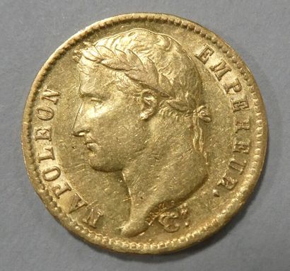 null FRANCE. Pièce de 20 francs or Napoléon Empereur 1813 A. Poids : 6,4 g. VENDUE...