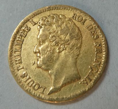null FRANCE. Pièce de 20 francs or Louis-Philippe 1831 A. Poids : 6,4 g. CONSERVEES...