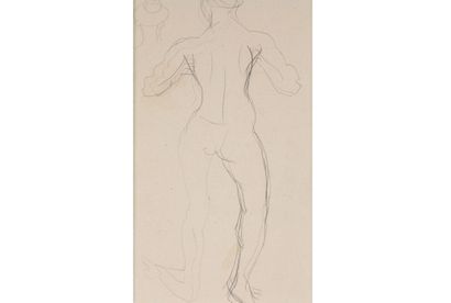  Auguste Rodin (Français, 1840-1912)
Femme nue debout, de dos, vers 1898-1900

Graphite... Gazette Drouot
