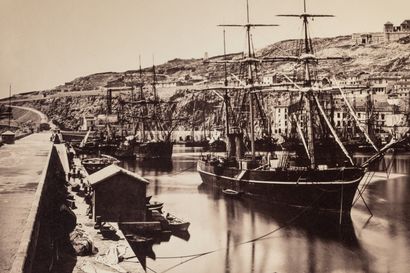  Gustave Le Gray (Français, 1820-1884) 
Port et ville de Cette Méditerranée. N° 11.... Gazette Drouot