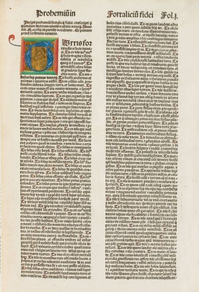 ALPHONSUS de SPINA. FORTALITIUM FIDEI. Nuremberg, 10 octobre 1485. In-folio, veau...