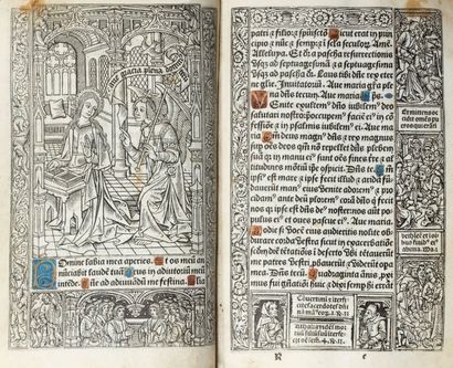 null HEURES INCUNABLES DE THIELMAN KERVER pour Gilles Remacle, 26 juin 1500. Heures...