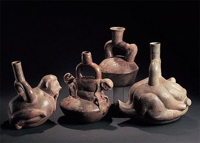  Cuture Chavin, Pérou Horizon Ancien, 900-400 av. J.-C. 6 - Vase anthropozoomorphe...