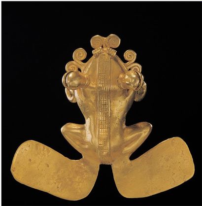 Ors précolombiens de l'ancienne collections CRAIG Pendentif en forme de grenouille...