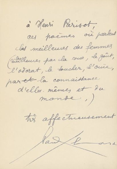 ÉLUARD Paul. HUGO Valentine MÉDIEUSES. Paris, Gallimard, 1944 ; in-4°, couverture...
