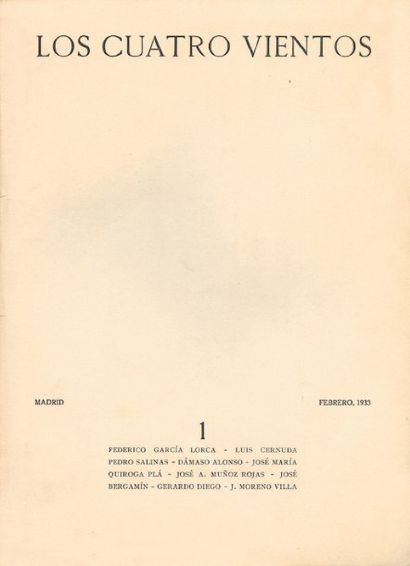 null REVUE. LOS CUATRO VENTIOS. Madrid, Léon Sanchez Custa, 1933 ; 3 volumes in-4°,...