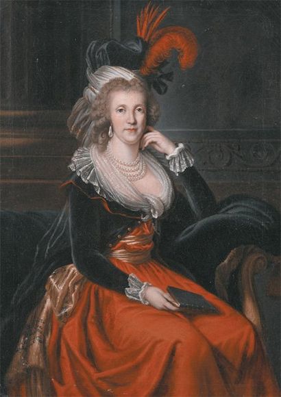 École FRANÇAISE du XVIIIe siècle atelier d'Elisabeth VIGEE LEBRUN Portrait de Marie...