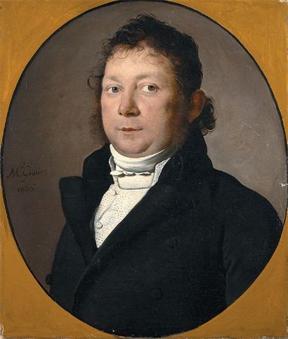 Attribué à Michel GARNIER (1753-1819) Portrait d'homme Huile sur toile sur châssis...