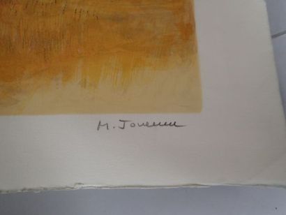 null Michel JOUENNE (1933-2021) "Paysage en Provence", Lithographie en couleur sur...