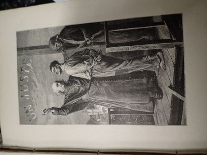 null Victor HUGO, Les Misérables, Paris, SD, 3 volumes In-4, demi reliureet cartonnage...