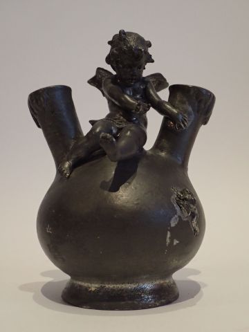null Charles-Georges FERVILLE-SUAN (1847-1925), Vase en forme de gourde à double...