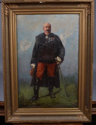 null Alphonse Charles CHIGOT (1824-1917) «Portrait en pied du Général Mathien (?)...
