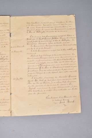 null Copie XIXe siècle du Rapport 'Défense de Givet en 1818" par le Comte Bourk,...