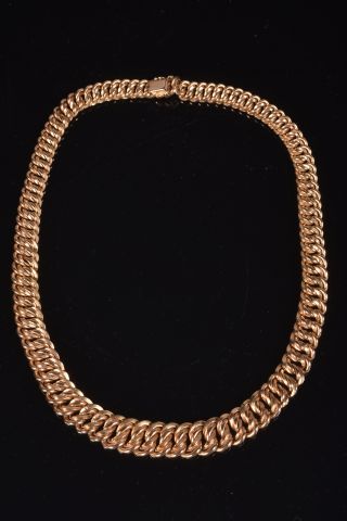 null Collier en or jaune maille américaine (Pds 34,93g)