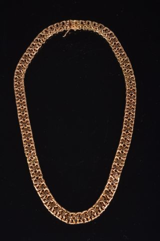 null Collier en or jaune, maille américaine (Pds 24,24g)