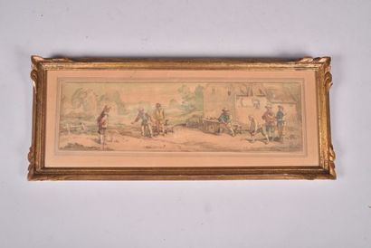 null Charles Benoist-Cartigny (XIXème siècle). "Jeux villageois" d’après D. Teniers....