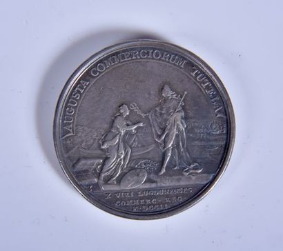 null Médaille commémorative en argent de la fondation de la Chambre de Commerce de...