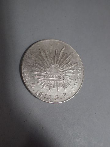 null MEXIQUE. 8 reales argent 1855 Mo GF. Poids : 25 g.
