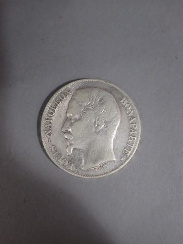 null 5 Francs argent Napoléon III tête nue 1852 A (Atelier de Paris) 1er type tête...