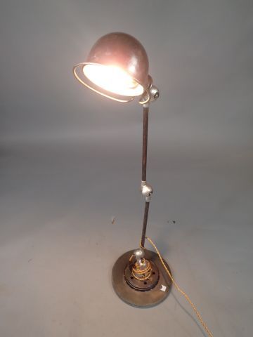 null Jean-Louis DOMECQ (1920-1983) dit JIELDE. Lampadaire, ancienne lampe d'atelier,...