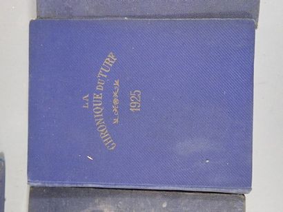 null Annuaire de la chronique du Turf de 1919 à 1931 soit 18 volumes. On y joint...