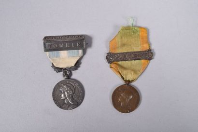null FRANCE.  Médaille coloniale avec barrettes : Madagascar, Cochinchine, Tonkin....