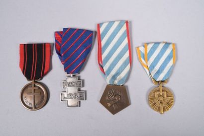 null FRANCE. Ensemble de 4 médailles concernant la Libération : -    Patria Non Innemor...