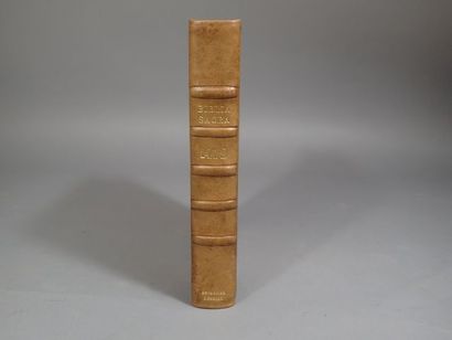 null BIBLIA. Bâle, Jean Amerbach, 1479 ; in-4 demi-basane fauve marbrée (dos éclairci)...