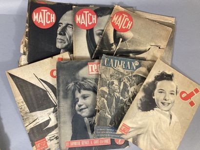 null 34 numéros de la revue MATCH des années 1939-1940. On y joint 4 revues d’époques...