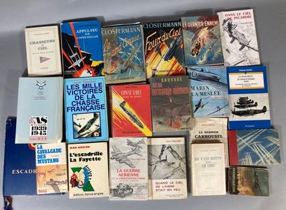 null Lot de livres consacrés à l’aviation 1939-1945, dont Clostermann , campagne...