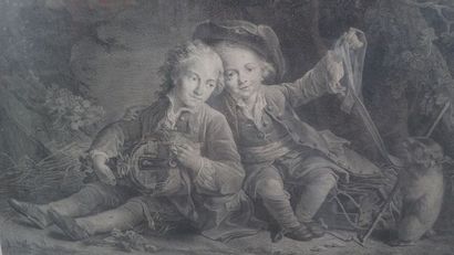 null D'après François-Hubert DROUAIS (1727-1775), "Les enfants du Duc de Bouillon...