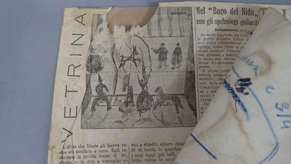 null PODOVA Goliardo (Italien 1909-1979) "Buco del Nido" dessin à l'encre signé en...