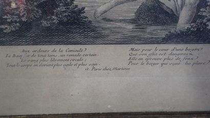 null Gravure d'après François BOUCHER (1703-1770) "la baignade des bergères", grvure...